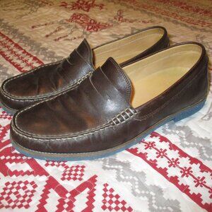 Austen Heller Slip On Driving Loafers Brown Leather MENS Size 10.5 - EUC